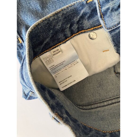 Toteme Regular Fit Denim Vintage Wash Size 24 - Picture 7 of 7